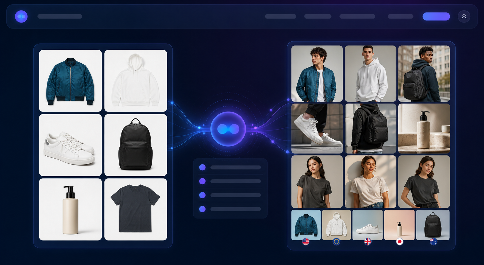 Generischer HYPAVA Commerce Workflow von Packshots zu fertigen Onlineshop Assets