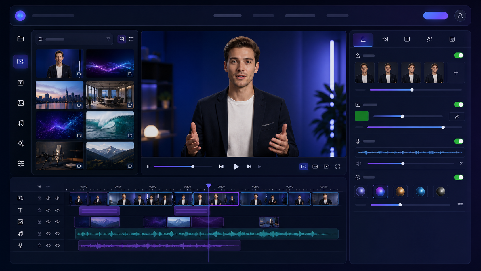 Generische HYPAVA Studio Oberfläche mit personalisierten Marketing-Outputs